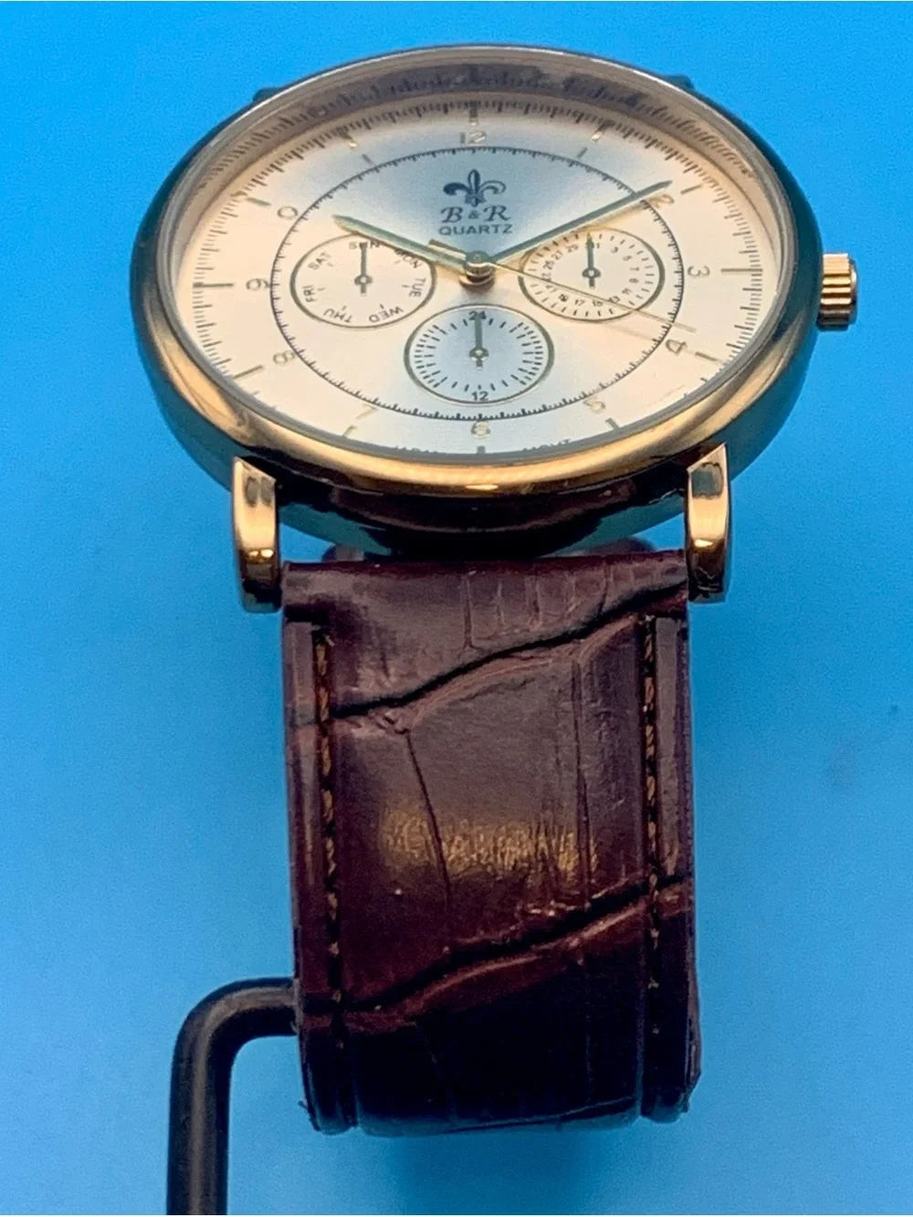 B&R BELL & ROSE Men’s Fashion Wristwatch Faux Subdials Japan Movt Works New Batt